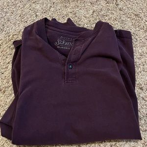 purple oversized long sleeve shirt